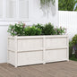 vidaXL Garden Planter White 150x50x70 cm Solid Wood Pine S0671381162