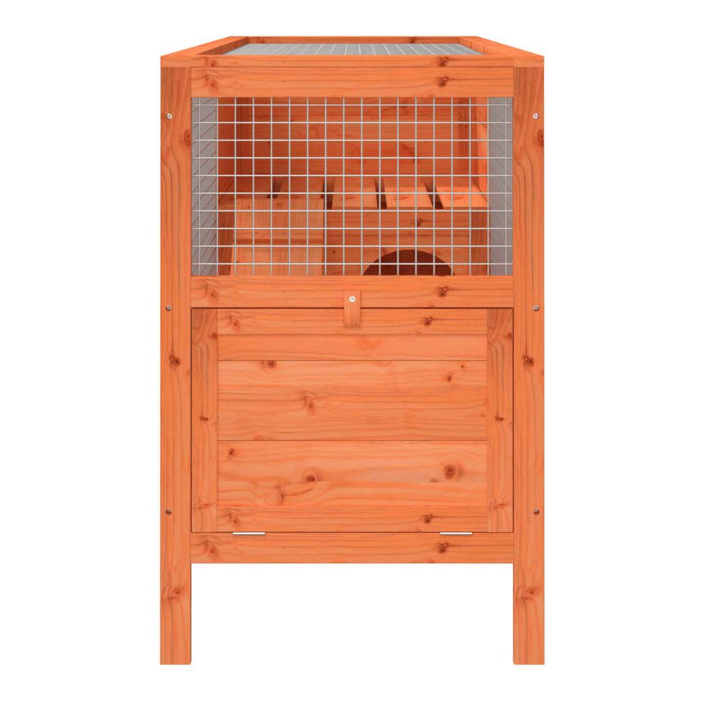 vidaXL Rabbit Hutch Brown 103x44x69.5 cm Solid Wood Pine S0671251853