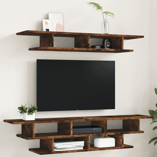 vidaXL TV Wall Units Smoked Oak Engineered Wood S0671466098