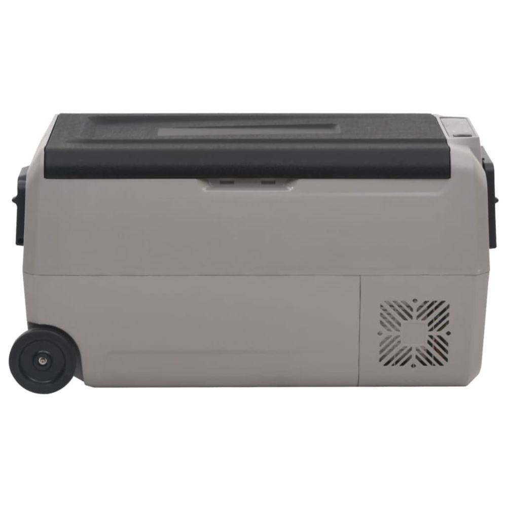 vidaXL Cool Box with Wheel and Handle Black & Grey 50 L PP & PE S0671210604