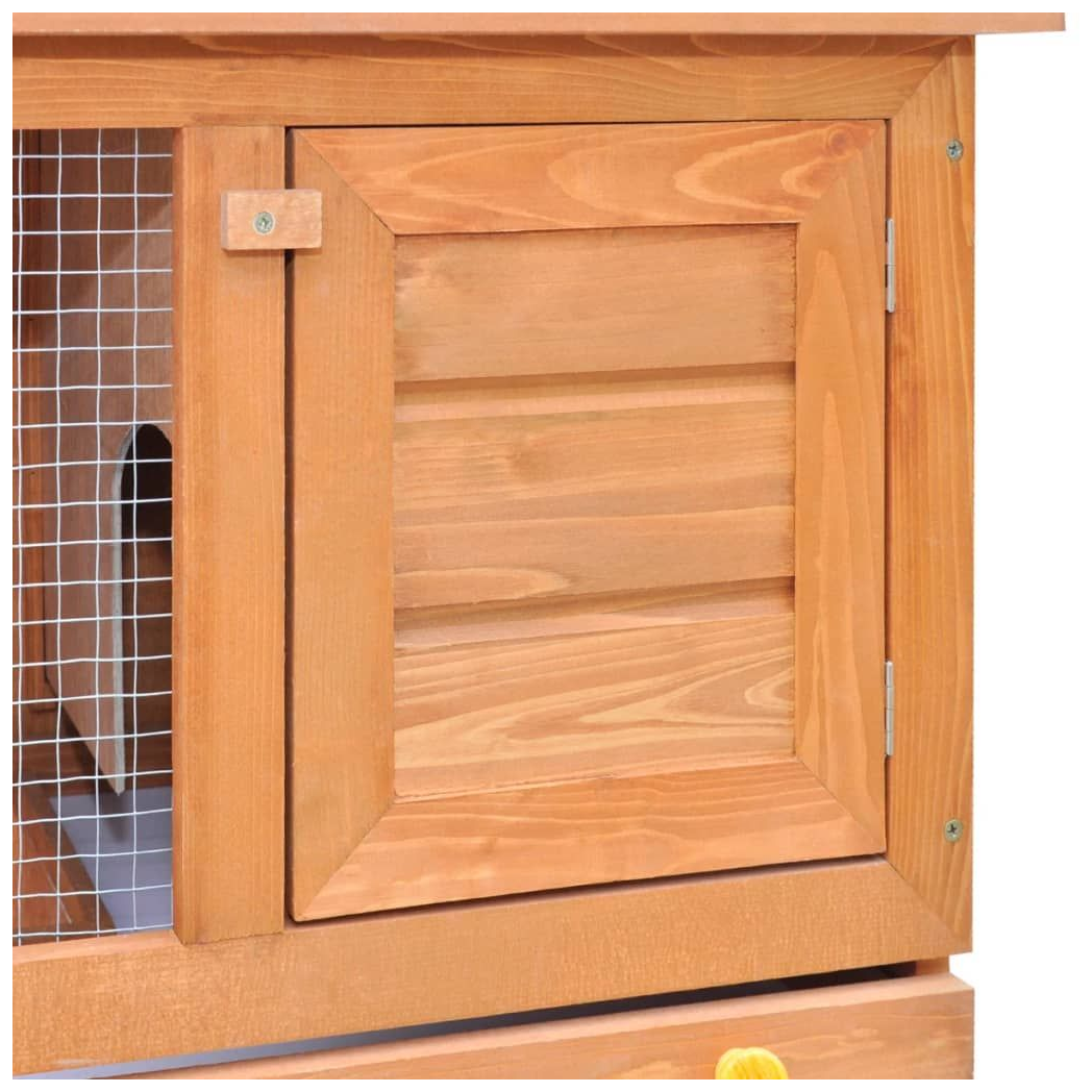 vidaXL Outdoor Rabbit Hutch Small Animal House Pet Cage 1 Door Wood V069820807