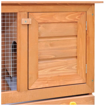 vidaXL Outdoor Rabbit Hutch Small Animal House Pet Cage 1 Door Wood V069820807