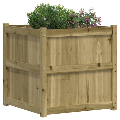 vidaXL Garden Planter 70x70x70 cm Impregnated Wood Pine S0671383111