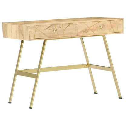 vidaXL Writing Desk with Drawers 100x55x75 cm Solid Mango Wood S037868276