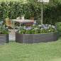 vidaXL Garden Raised Bed Powder-coated Steel 100x100x36 cm Brown S0671026446