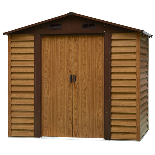 Garden Shed, 235.7Lx195.6Wx176.7-208.7H cm, Steel S067941989