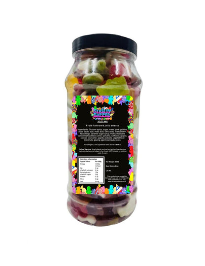 Jelly Mix Assorted Jellies Gummy Retro Sweets Gift Jar