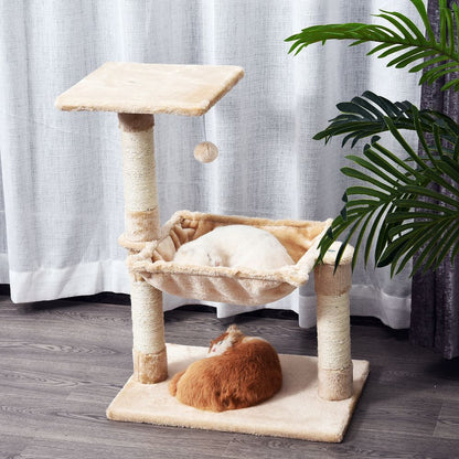 Cat Activity Tree Kitten Play Tower Palace Two-Tier w/ Sisal Scratching Post S0671071000