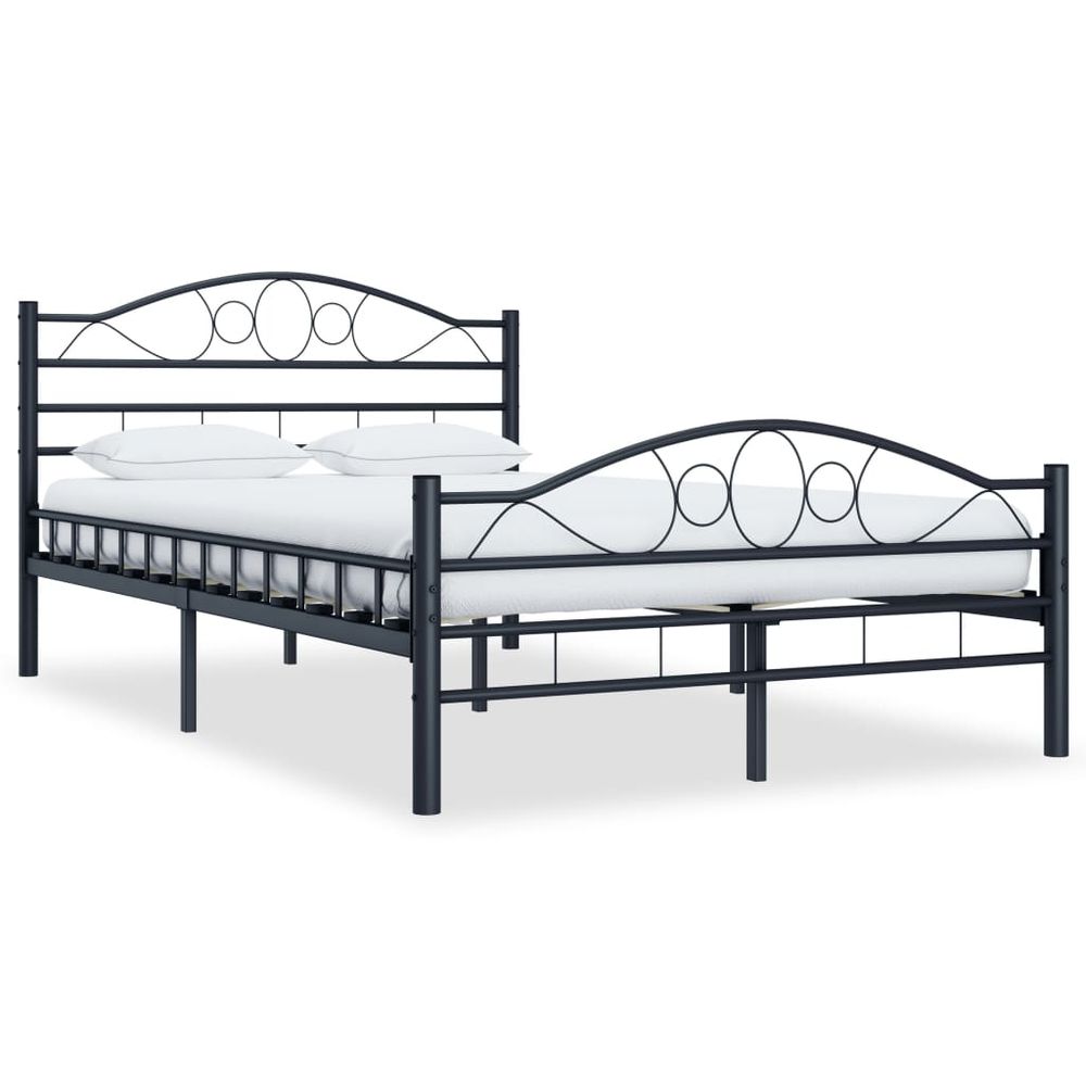 vidaXL Bed Frame White Metal 160x200 cm S069796136