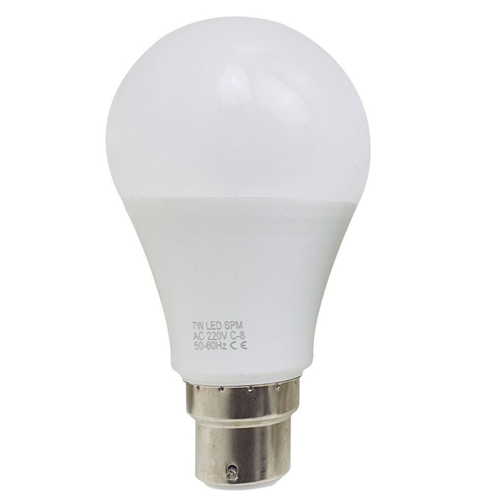 7W B22 Screw LED Light GLS bulbs, Energy Saving Edison Cool White 6000K non dimmable lights V0671114329