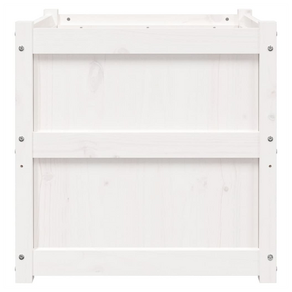 vidaXL Garden Planter White 60x60x60 cm Solid Wood Pine S0671384856