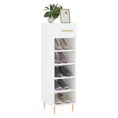 vidaXL Shoe Cabinet White 30x35x105 cm Engineered Wood S0671260272