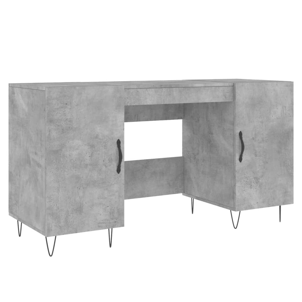 vidaXL Desk Concrete Grey 140x50x75 cm Engineered Wood S0671256746