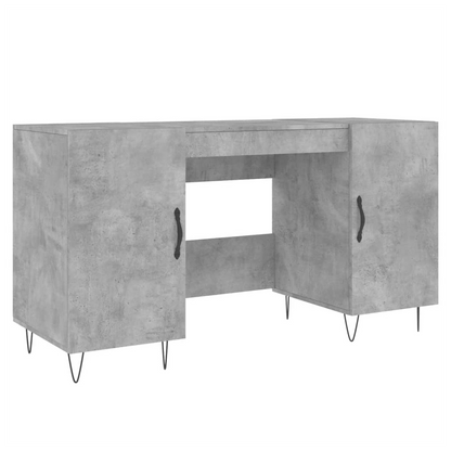 vidaXL Desk Concrete Grey 140x50x75 cm Engineered Wood S0671256746