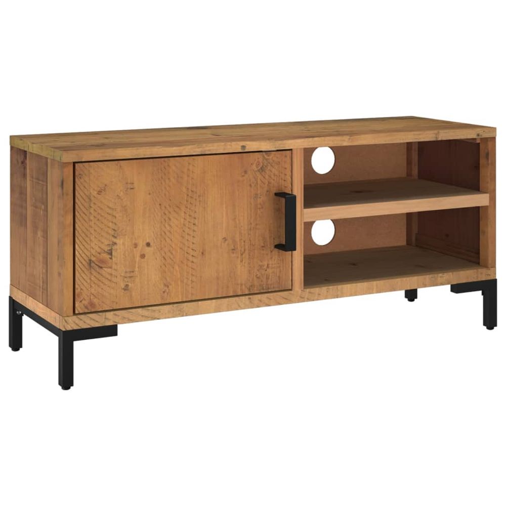 vidaXL TV Cabinet Brown 90x30x40 cm Solid Pinewood S0671109845