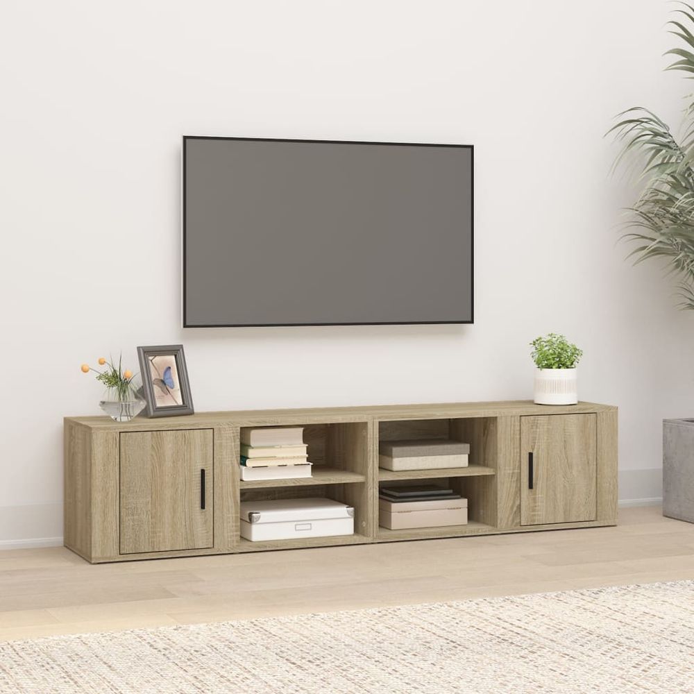 vidaXL TV Cabinet White 80x31,5x36 cm Engineered Wood V0671393608