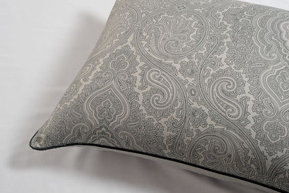 400 TC - Cotton Rich Paisley Print Duvet Cover Set Dark Grey V002501757