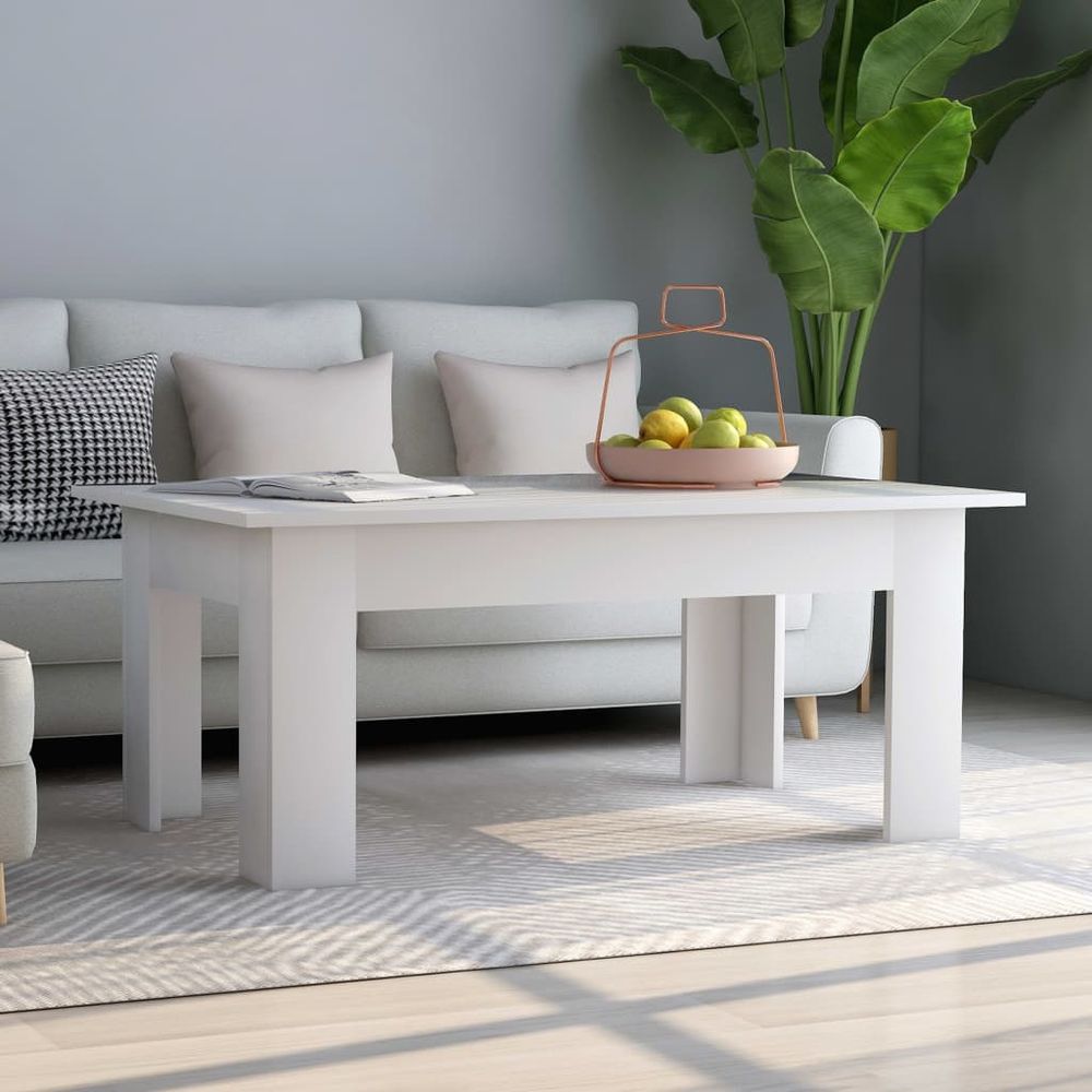 vidaXL Coffee Table White 100x60x42 cm Engineered Wood S0671093366