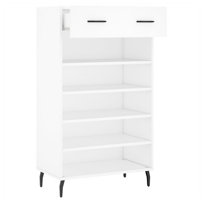 vidaXL Shoe Cabinet White 60x35x105 cm Engineered Wood S0671260505