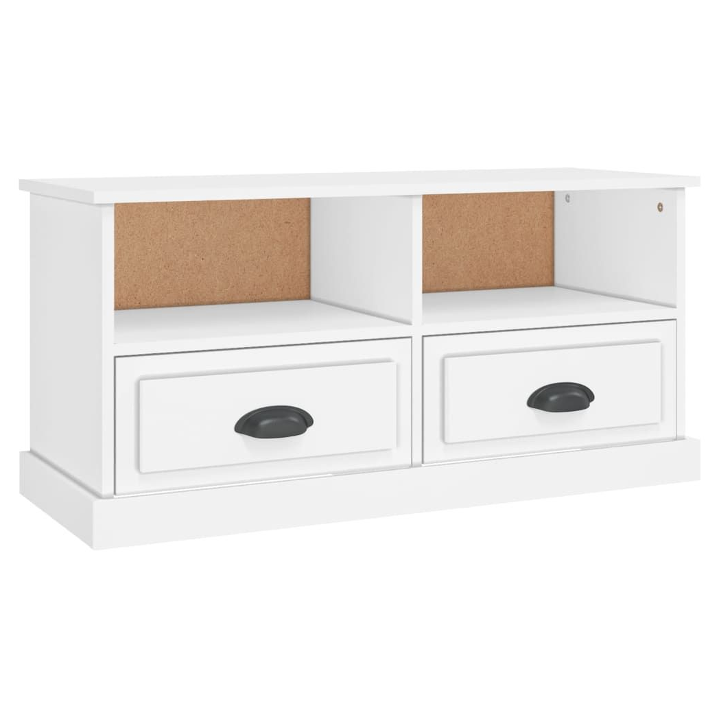 vidaXL TV Cabinet White 93x35.5x45 cm Engineered Wood S0671159907