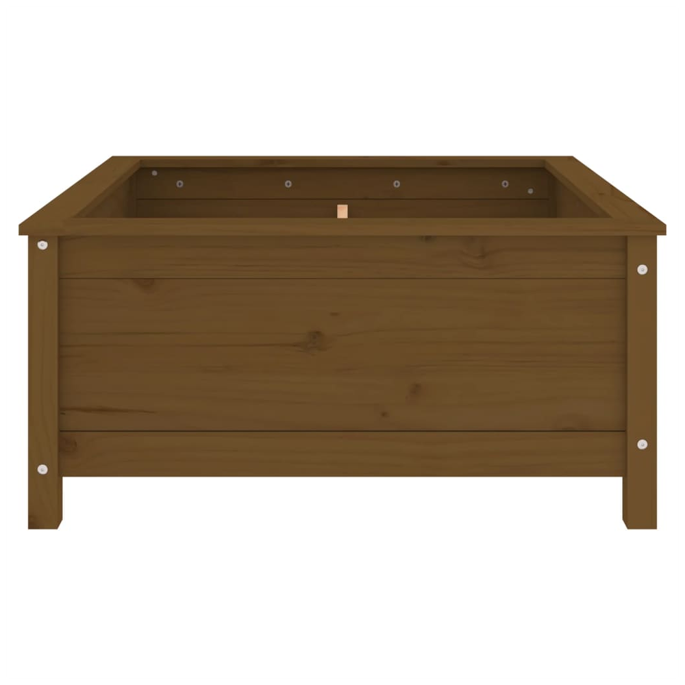 Garden Planter Honey Brown 82.5x82.5x39 cm Solid Wood Pine S0671357951