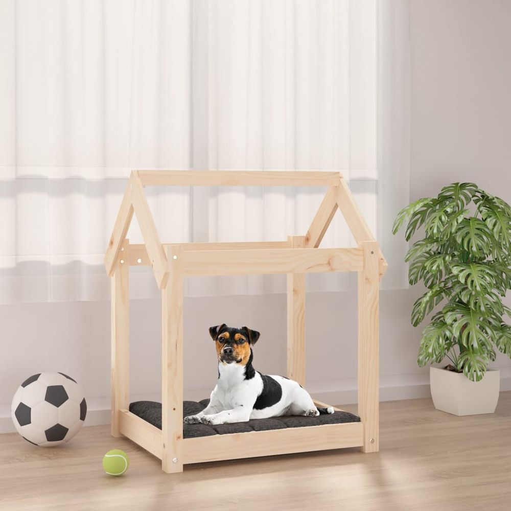 Dog Bed 61x50x70 cm Solid Wood Pine S0671077435