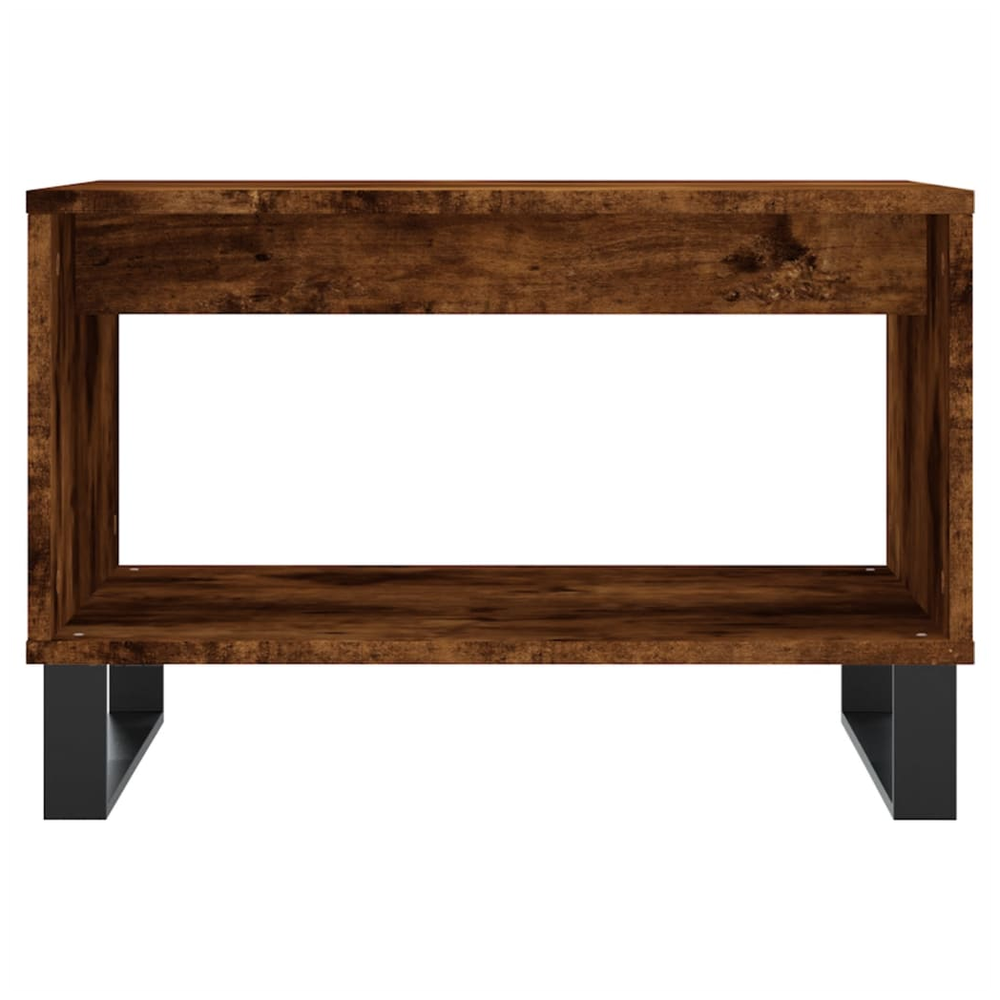 vidaXL Coffee Table Smoked Oak 60x50x40 cm Engineered Wood S0671257004