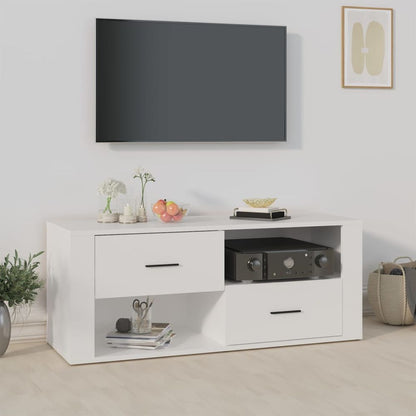 vidaXL TV Cabinet White 100x35x40 cm Engineered Wood S0671092644