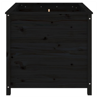 vidaXL Garden Planter Black 82.5x82.5x78 cm Solid Wood Pine S0671357717