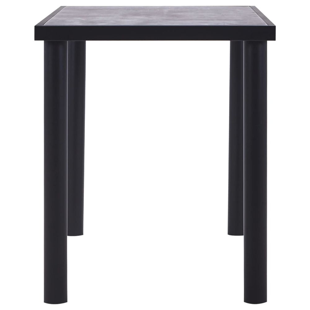 Dining Table Black and Concrete Grey 120x60x75 cm MDF V0671186706