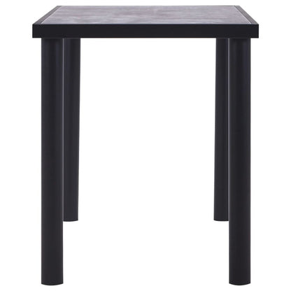 Dining Table Black and Concrete Grey 120x60x75 cm MDF V0671186706