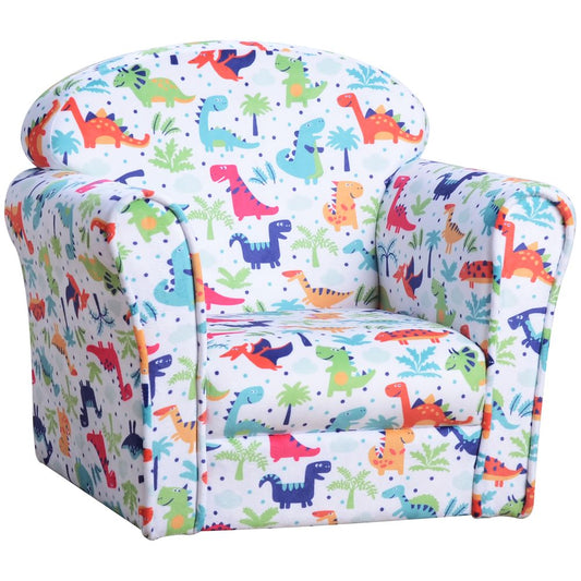 Children's Armchair Kids Sofa Tub Chair Seat Cartoon Flannel Wooden Non-slip S0671347025