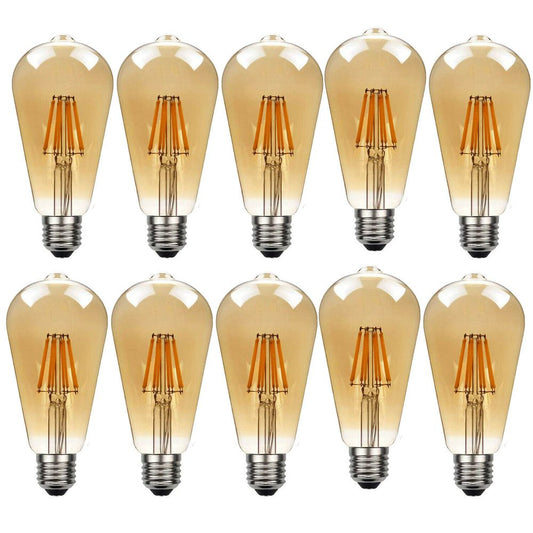 10Pack E27 LED Edison Dimmable Vintage Amber Glass Warm white 2700K Light Bulb S0671114259