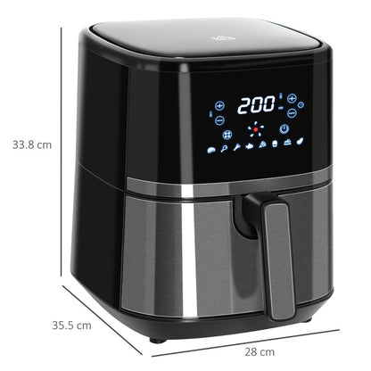 Air Fryer 4.5L 1500W with Digital Display Rapid Air Circulation Timer HOMCOM S0671079474