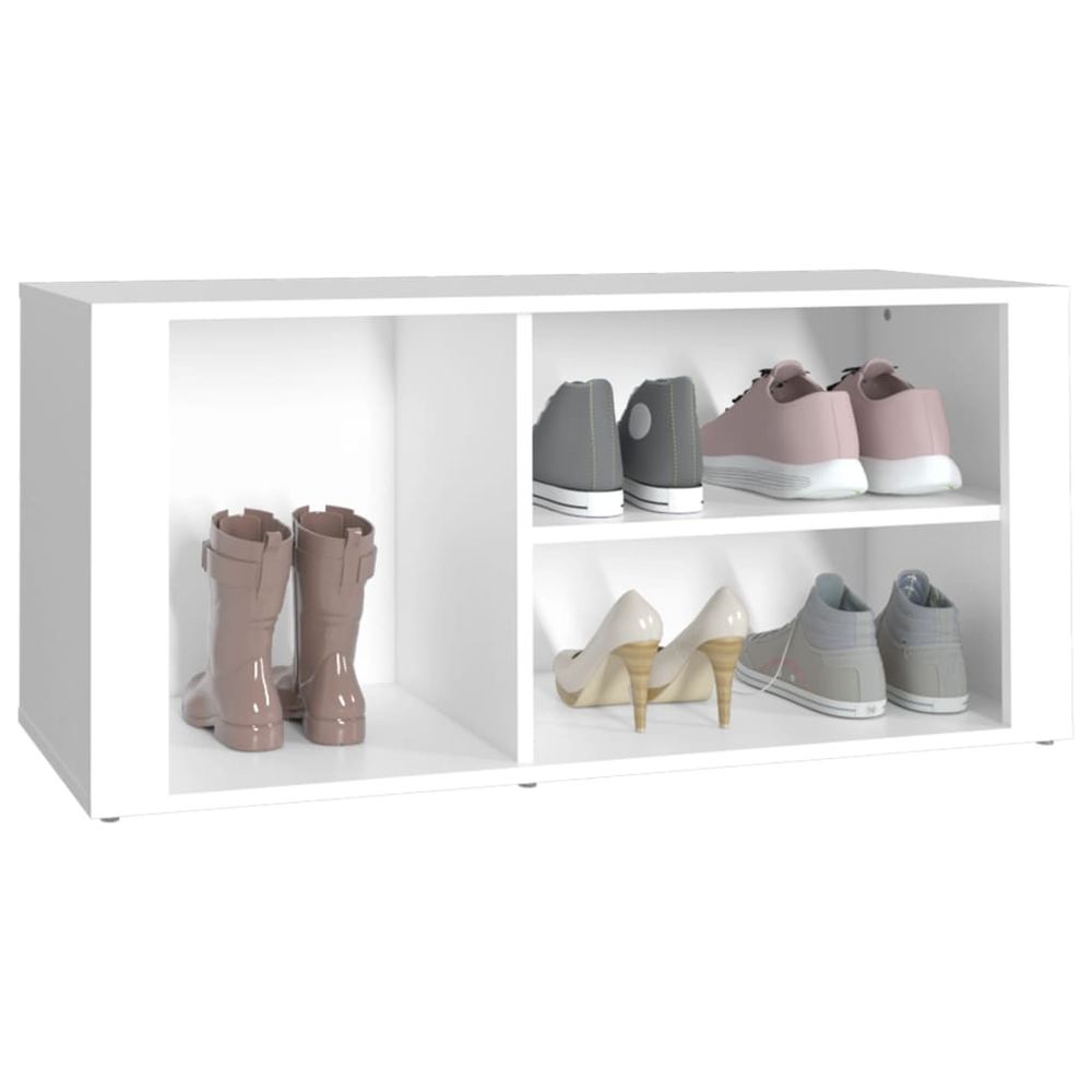 Shoe Cabinet White 100x35x45 cm Engineered Wood S0671089143