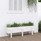 vidaXL Garden Raised Bed White 121x30x38 cm Solid Wood Pine S0671357970