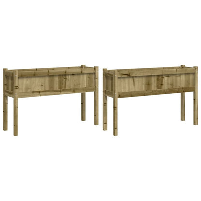 vidaXL Garden Planters 2 pcs with Legs Impregnated Wood Pine S0671387984