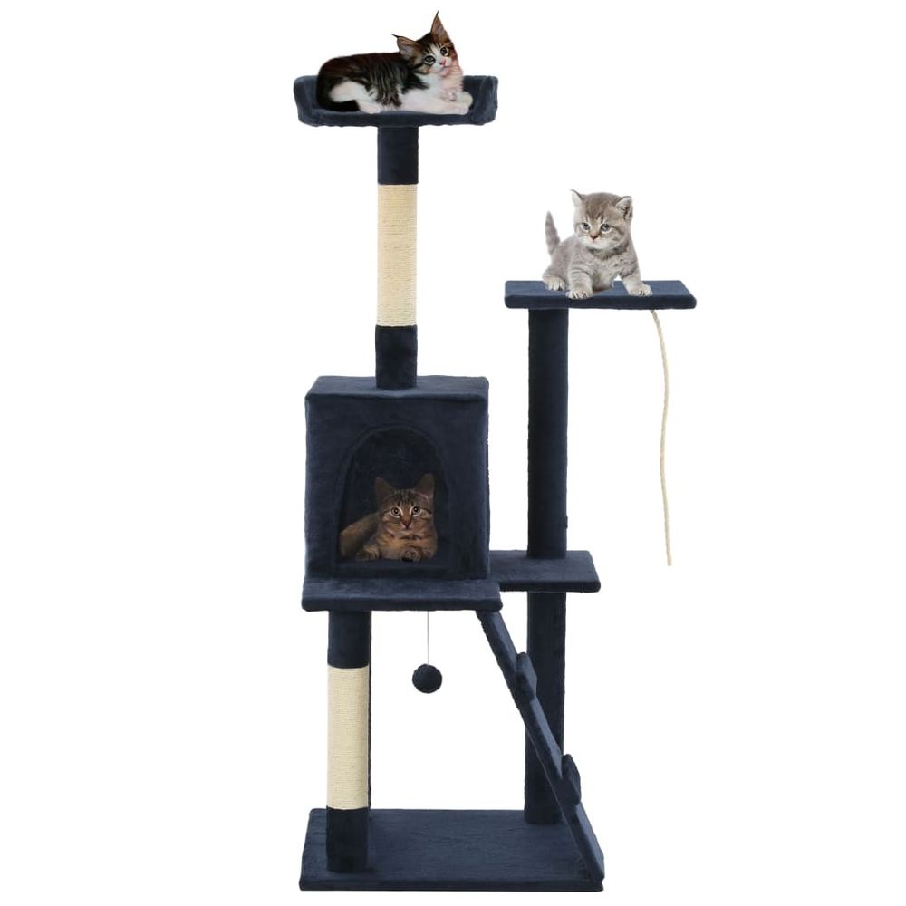 vidaXL Cat Tree with Sisal Scratching Posts 120 cm Grey S069789418