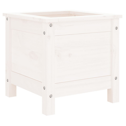 vidaXL Garden Planter White 40x40x39 cm Solid Wood Pine S0671357922