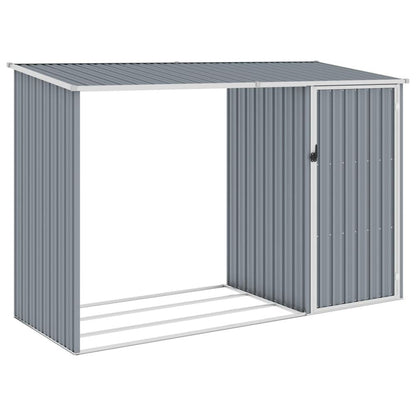 Garden Firewood Shed Green, Brown, Grey & Anthracite 245x98x159 cm Galvanised Steel V069822282