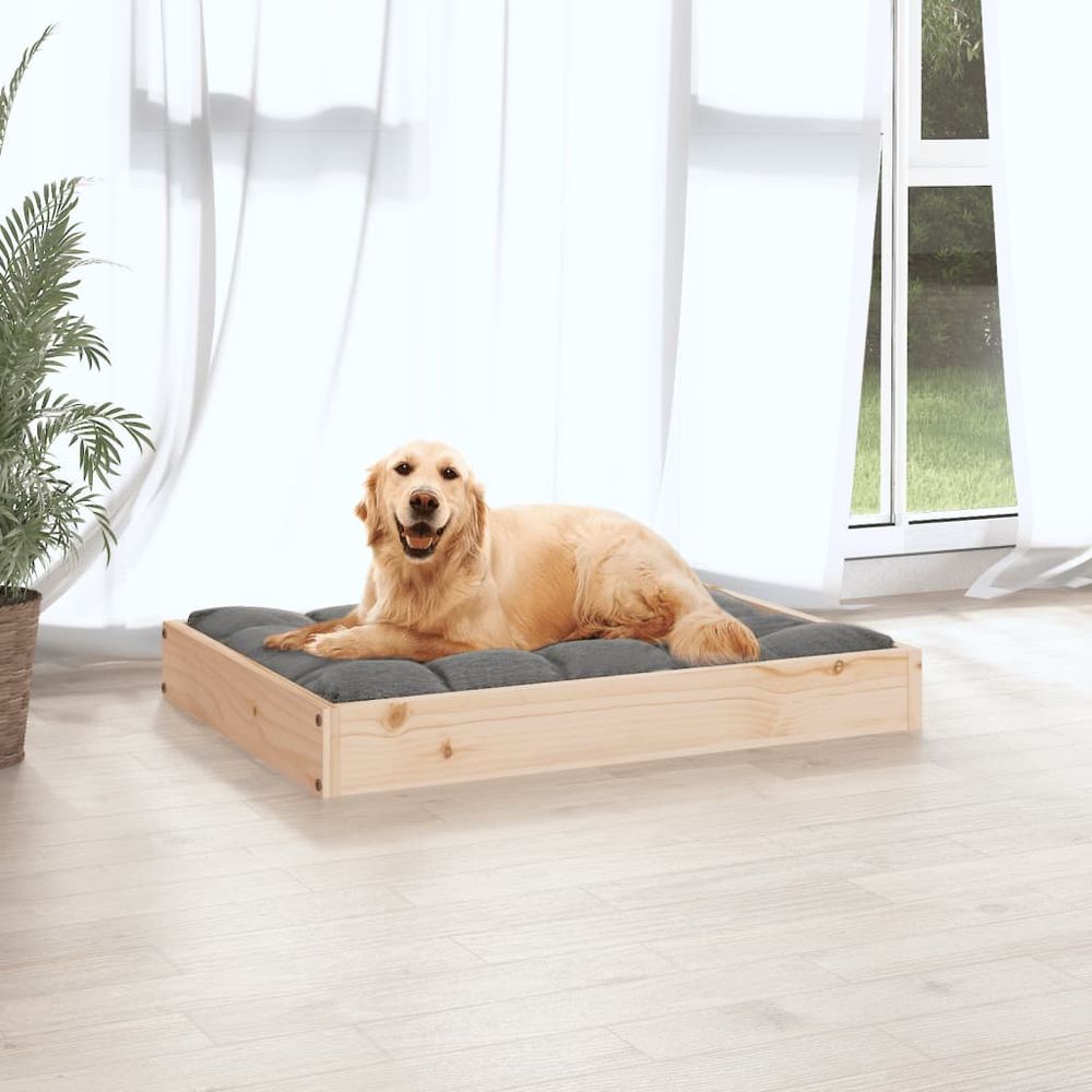 Dog Bed 71.5x54x9 cm Solid Wood Pine V0671052306