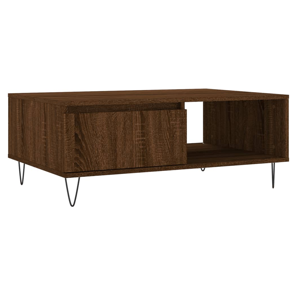 vidaXL Coffee Table Brown Oak 90x60x35 cm Engineered Wood S0671256757