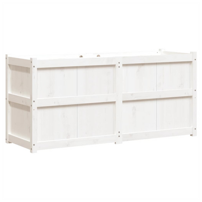 vidaXL Garden Planter White 150x50x70 cm Solid Wood Pine S0671381162