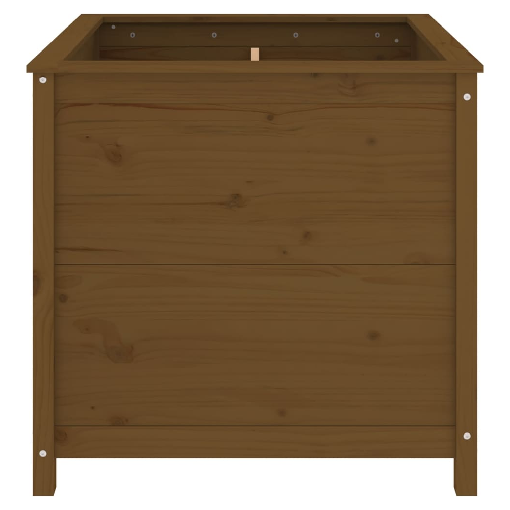 Garden Planter Honey Brown 82.5x82.5x78 cm Solid Wood Pine S0671357732