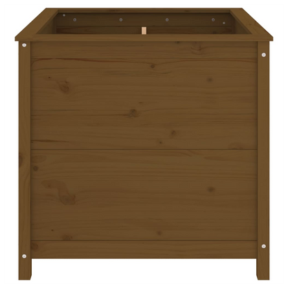 Garden Planter Honey Brown 82.5x82.5x78 cm Solid Wood Pine S0671357732