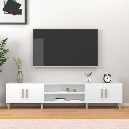 vidaXL TV Cabinet White 180x31.5x40 cm Engineered Wood S0671162608