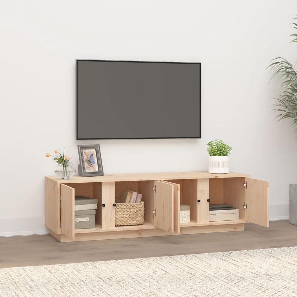 vidaXL TV Cabinet 140x40x40 cm Solid Wood Pine V0671394677