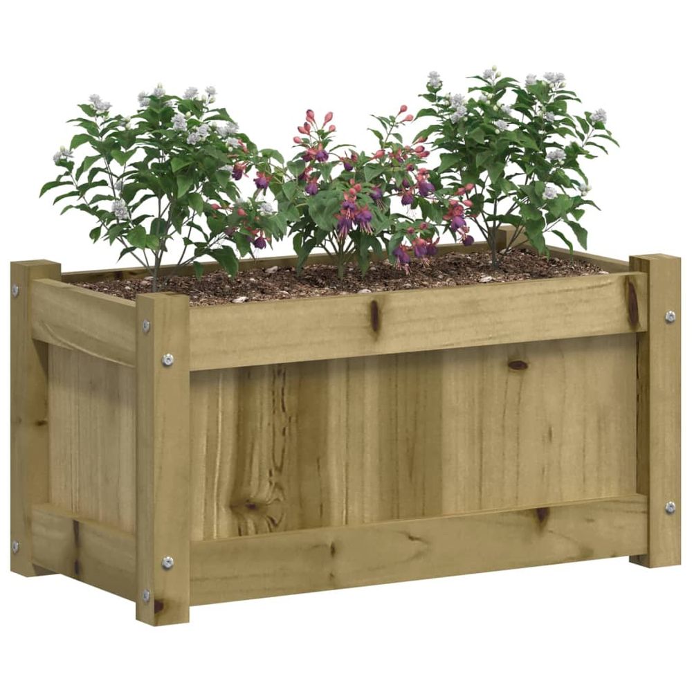 vidaXL Garden Planter 60x31x31 cm Impregnated Wood Pine S0671386069