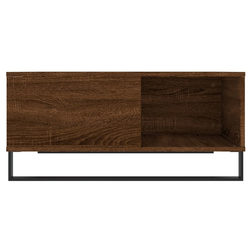 vidaXL Coffee Table Brown Oak 80x80x36.5 cm Engineered Wood S0671256825