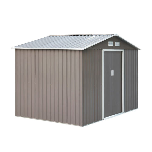 9 x 6FT Foundation Ventilation Steel Outdoor Garden Shed Grey S067941978